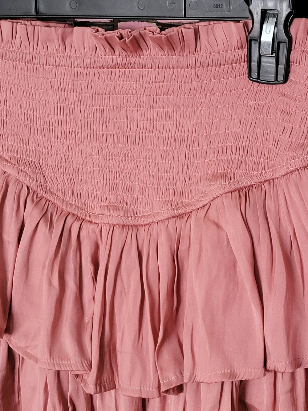 Altar'd State Dusty Rose Smocked Tiered Ruffle Skort